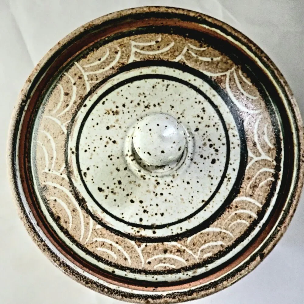 Vintage Studio Pottery Berry Bowl Colander Signed Handmade